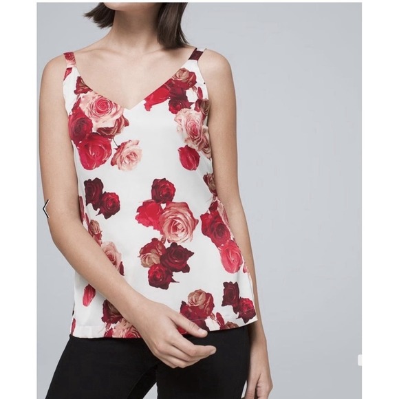 White House Black Market Tops - White‎ House Black Market Reversible Tank Women's Sz L NWOT Summer Resort Casual